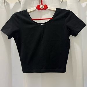 American apparel black scoop neck shirt
